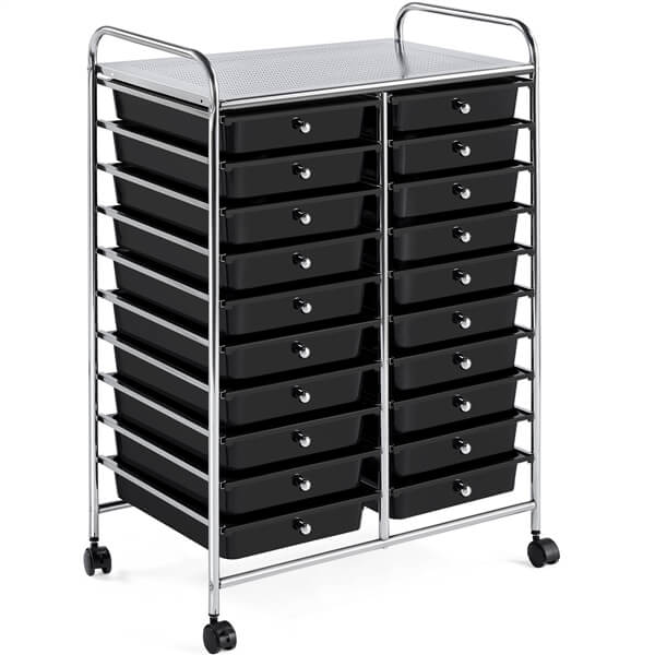 Yaheetech 20-Drawer Rolling Storage Cart