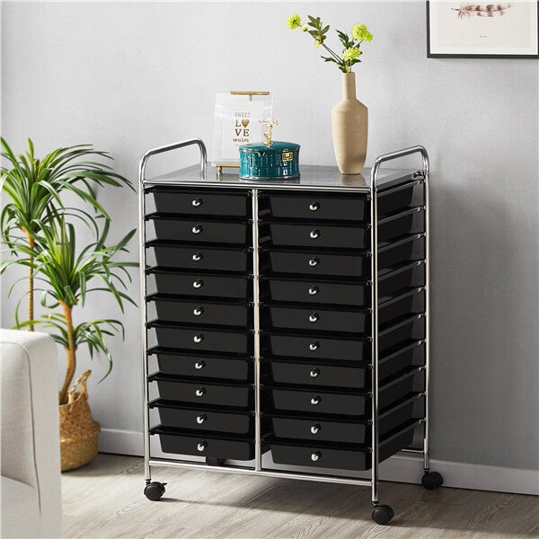 Yaheetech 20-Drawer Rolling Storage Cart