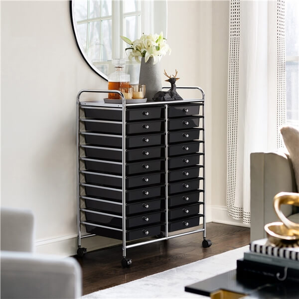 Yaheetech 20-Drawer Rolling Storage Cart