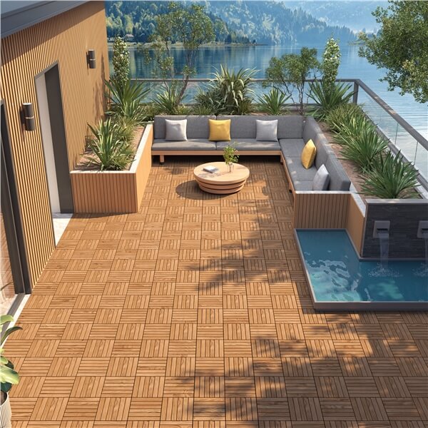 Yaheetech 27PCS Interlocking Patio Deck Tiles