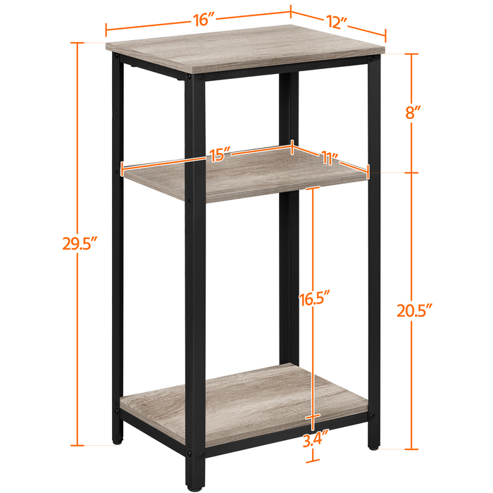 Yaheetech 29.5″ Height Rustic Industrial Side Table