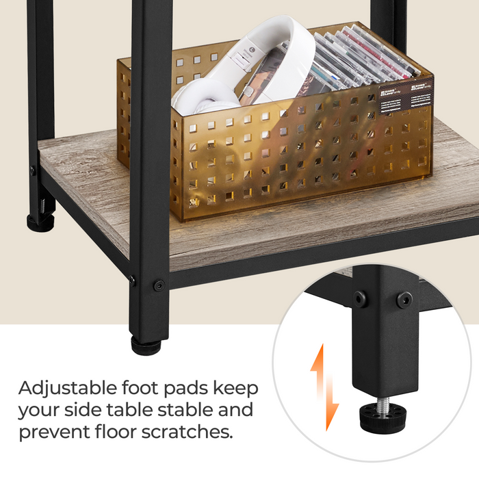 Yaheetech 29.5″ Height Rustic Industrial Side Table