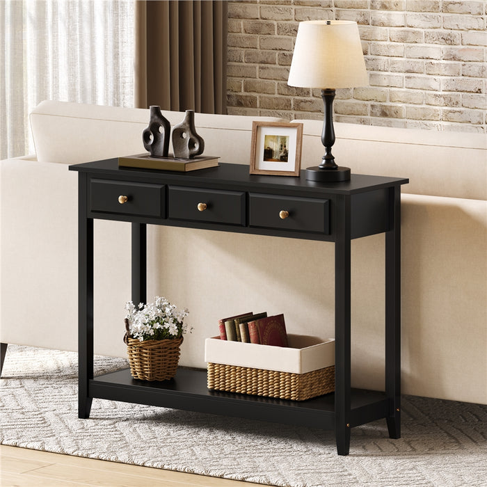 Yaheetech 3-Drawer Storage Sofa Console Table