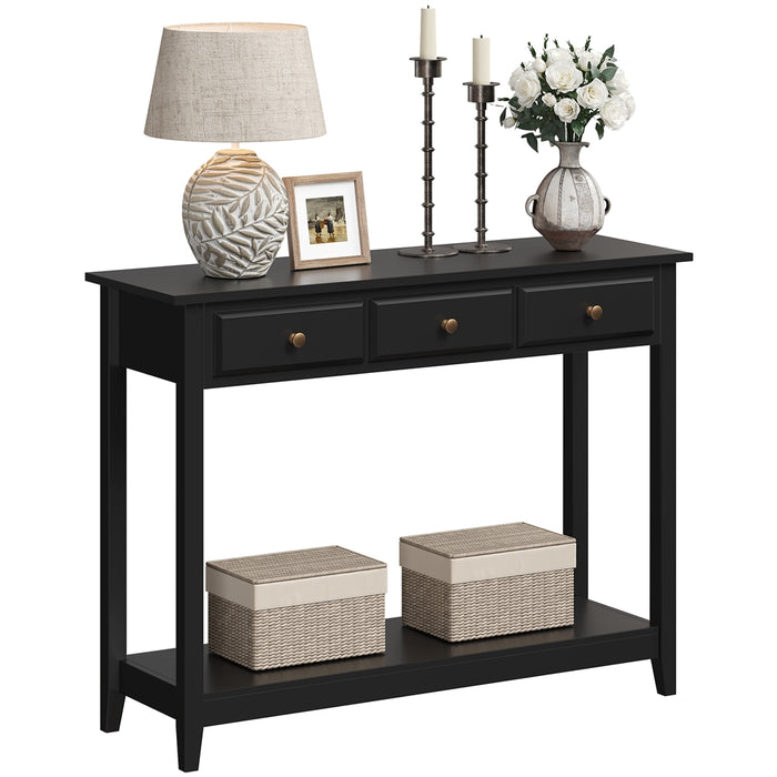 Yaheetech 3-Drawer Storage Sofa Console Table