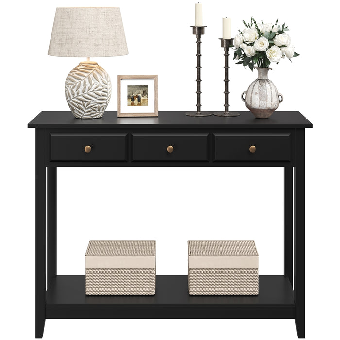 Yaheetech 3-Drawer Storage Sofa Console Table