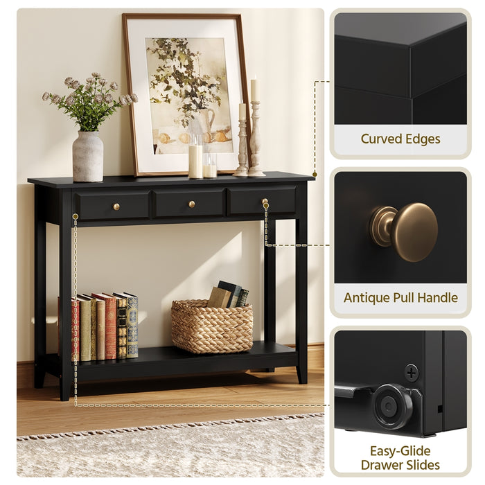 Yaheetech 3-Drawer Storage Sofa Console Table