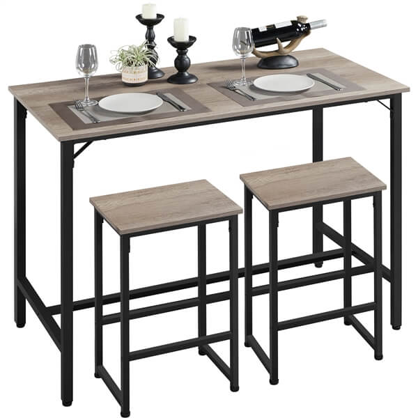 Yaheetech 3 Piece Dining Table Set