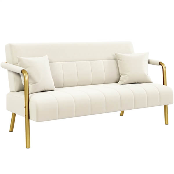 Yaheetech  30" W Modern Sofa Small Sofa Luxurious Velvet Fabric