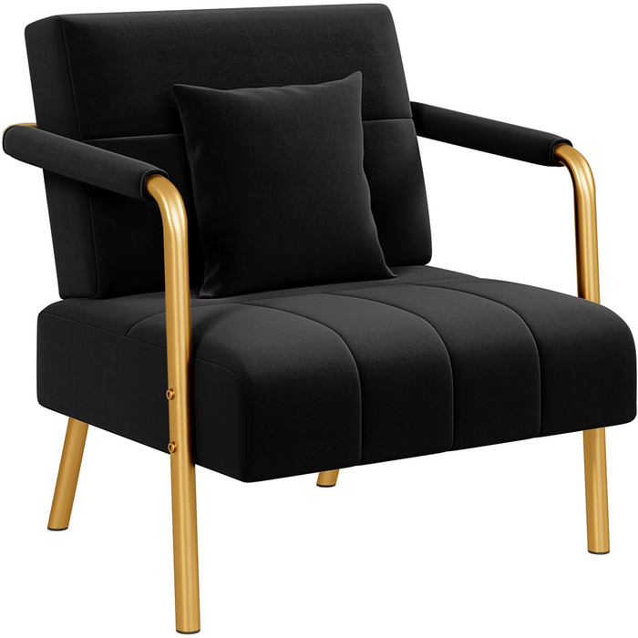 Yaheetech 30″ W Velvet Accent Armchair