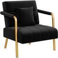 Yaheetech 30″ W Velvet Accent Armchair