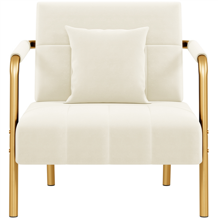 Yaheetech 30″ W Velvet Accent Armchair