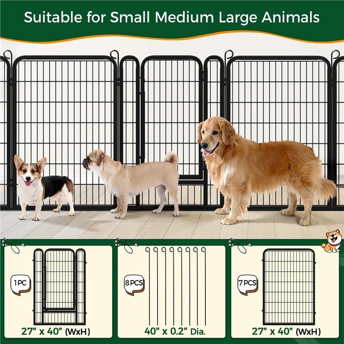 Yaheetech 39.5″ Tall, 8 Panels Dog Playpen
