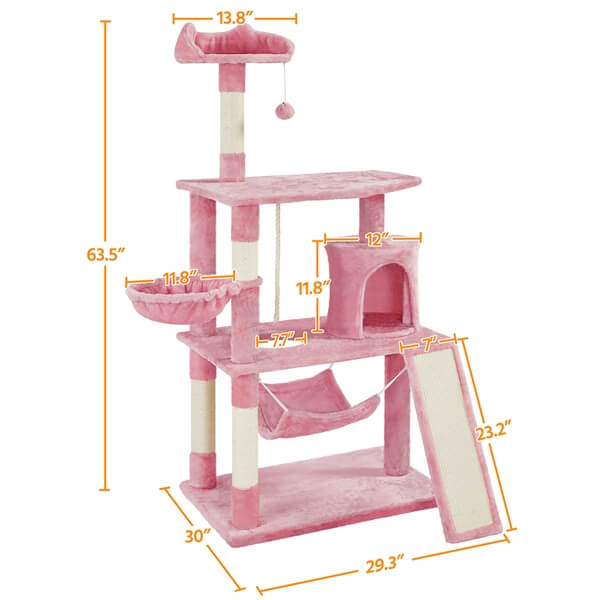 63.5″ H Cat Tree
