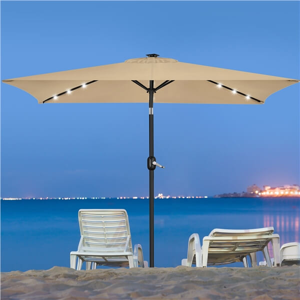 Yaheetech 6.5x10FT Rectangular Patio Umbrella