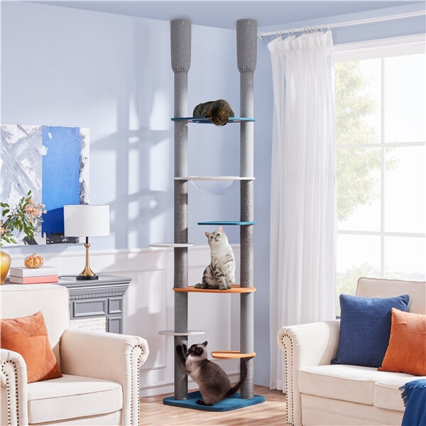 Yaheetech 8-8.6FT Floor-to-Ceiling Cat Tree
