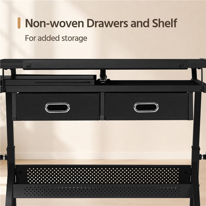 Yaheetech Adjustable Drawing&Drafting Table & Stool Set