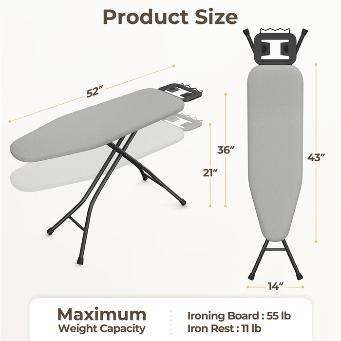 Yaheetech Foldable Height-adjustable Full Size Ironing Board