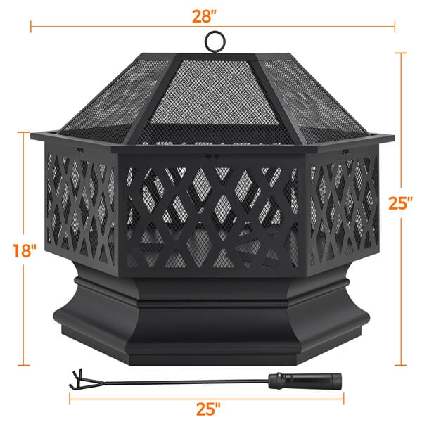 Yaheetech Hex Shaped Fire Bowl