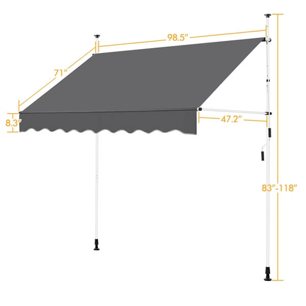 Yaheetech Manual Retractable Awning