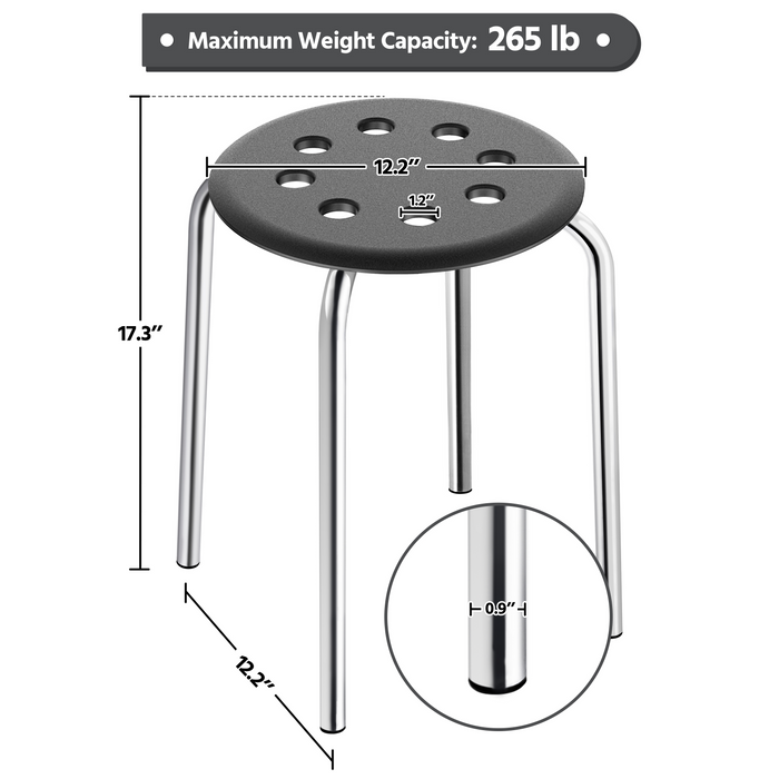 Yaheetech Padded Round Stacking Stool Set