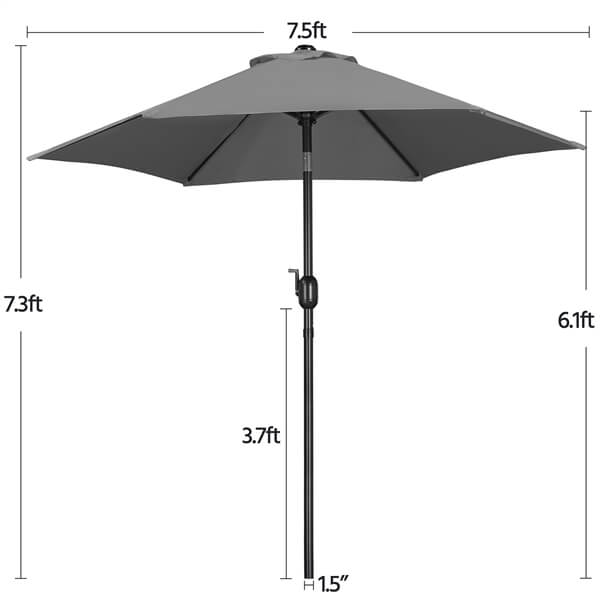 Yaheetech Patio Umbrella with Base Included