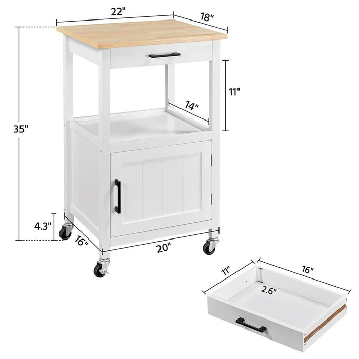 Yaheetech Rolling Kitchen Cart