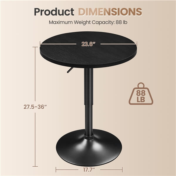 Yaheetech Round Bar Table