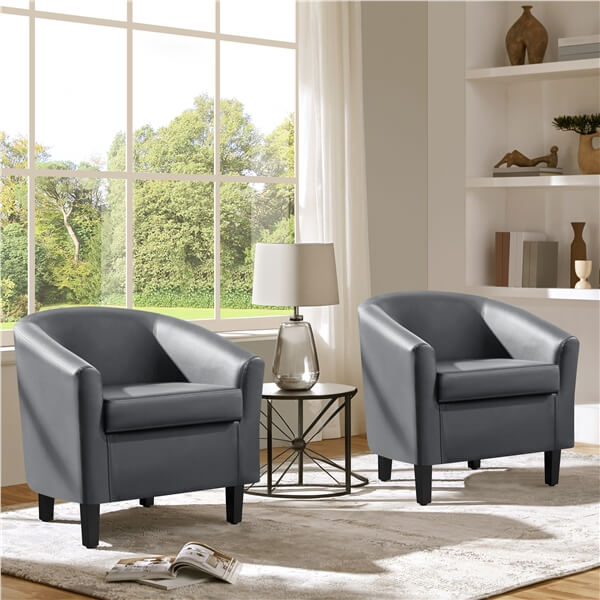 Yaheetech Upholstered Barrel Chair