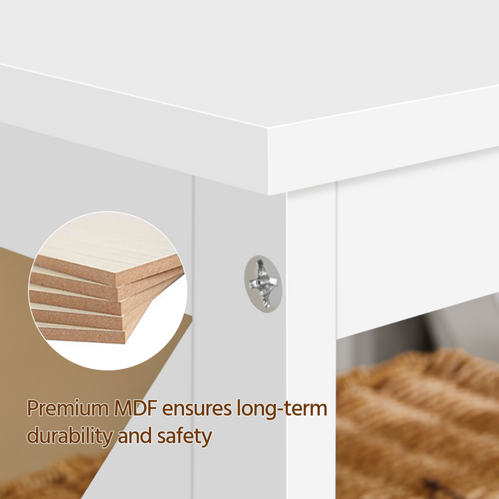 Yaheetech Wooden 3-Tier Sofa Side Table